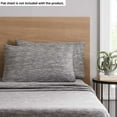 thumbnail image 3 of Mainstays 2 Pack Jersey Adult Fitted Sheet Set, Cotton Blended, Gray Heather & Gray Space Dyed, Queen, 6Pieces, 3 of 5