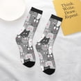 thumbnail image 4 of Uemuo Cats Group Printed Kids Boys Socks Seamless Crew Socks Crazy Funny Athletic Sport Socks for Children, 4 of 6