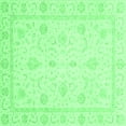 thumbnail image 1 of Ahgly Company Indoor Square Oriental Emerald Green Traditional Area Rugs, 8' Square, 1 of 4
