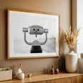 thumbnail image 4 of Coin Operated, Huntington B&W - Huntington Beach California Photography Black and White Minimalist Abstract Vintage Coastal Beach House Oak Framed Wall Art Print 5 x 7 inches, 4 of 6