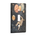 thumbnail image 2 of Yayeee Toggle Light Switch Wall Plate 1-Gang 4.5"x2.7" Home Decorative Outlet Cover, Retro Watercolor Planet, 2 of 7