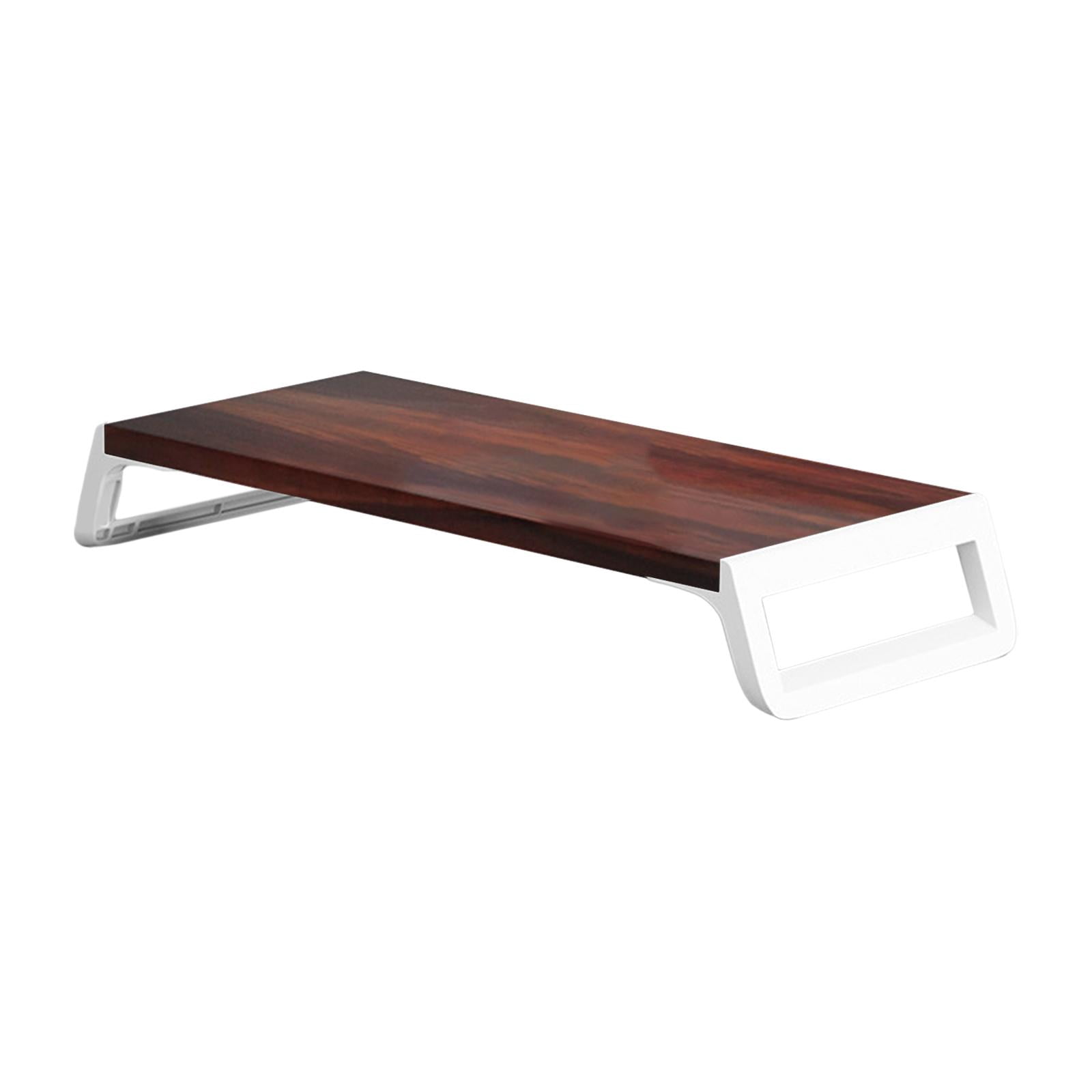 Wzmzjy Computer Monitor Riser, Monitor Stand Desk for Printer Monitor Desktop Shelf for brown and white