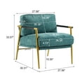 thumbnail image 5 of 27.56" Modern Accent Chair Plush Cushions, Minimalist Metal Frame, and Wooden Armrests for Cozy Living Room & Office Seating | Stylish Home Decor, 5 of 12