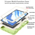 thumbnail image 2 of Dteck Case for iPad Air 11 inch 2025/2024,Heavy Duty Silicone Case 3-Layer Protection Shockproof Kickstand Cover with Pencil Holder/Hand Strap/Shoulder Strap for iPad Air 11-in. M3/M2,Green+White, 2 of 9