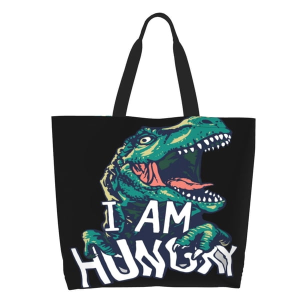 Disketp Hungry Tyrannosaurus Bolsa Tote Estampada para Mujer, Bolso de Hombro y de Mano para Compras y Viajes