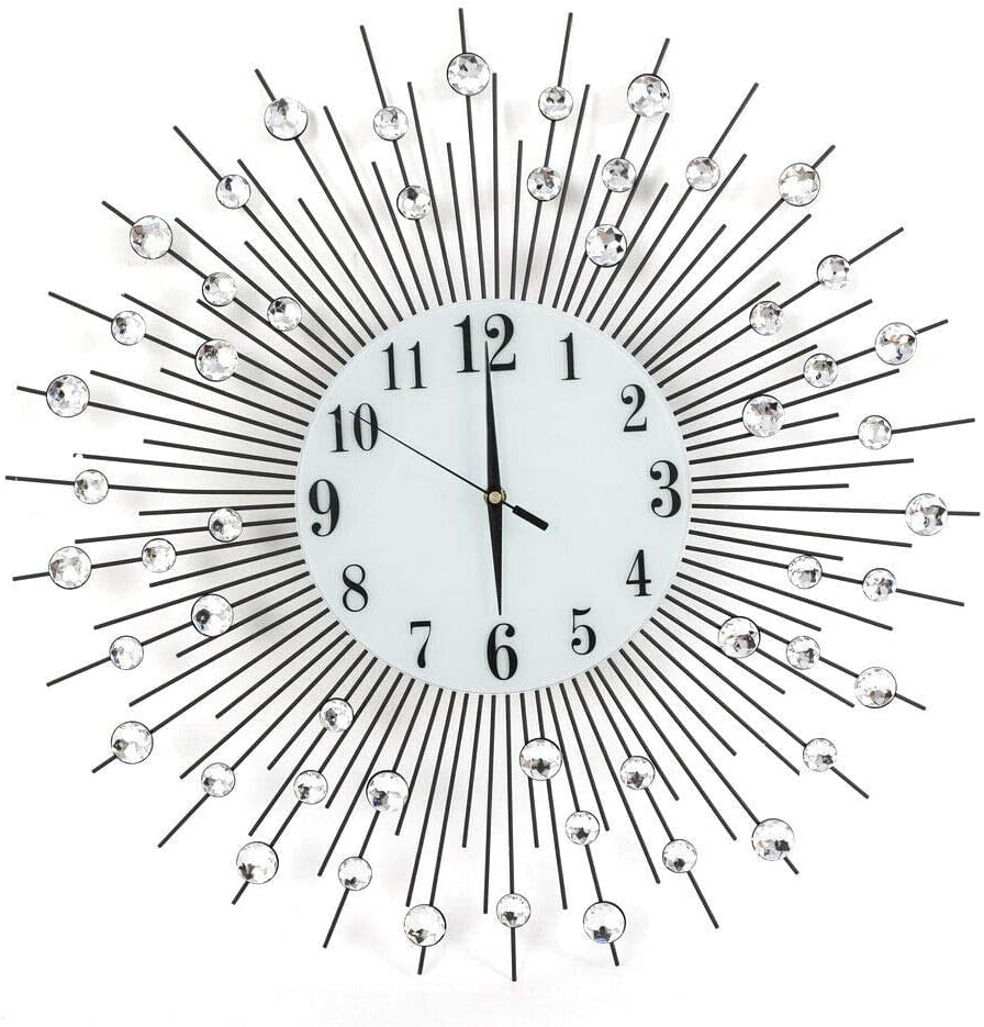 Miumaeov Modern Wall Clock, Creative DIY Silent Wall Mounted Quartz