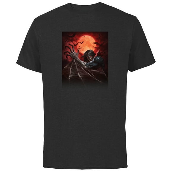 Marvel Morbius Bats Comic Cover Art - Short Sleeve Cotton T-Shirt for Adults - Customized-Black