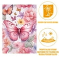 thumbnail image 2 of Watercolor Seamless Pink Butterflies Garden Flag Double Sided House Flag for Outdoor Home, Personalized All Year Round Yard Decor 12 x 18 Inch, 2 of 6