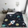thumbnail image 5 of Honeii Space Print Fleece Blanket - Throw Blanket for Bed, Sofa, Couch, Camping, and Travel , Microplush Ultra Soft Warm Blanket-60"x50", 5 of 7