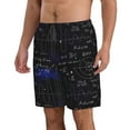 thumbnail image 2 of Tebeau Mathematica Science Print Men's Summer Beach Shorts Lightweight Elastic Waist Drawstring Casual Shorts with Pocket-Medium, 2 of 6