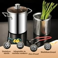 thumbnail image 2 of HLONK Marmite à Friture Profonde en Acier Inoxydable 304 avec Panier et Couvercle, Friteuse Profonde de Qualité Alimentaire, Marmite à Friture Profonde Multifonction pour Frire Poisson, Crevettes, Poulet, Frites 3,2 Pintes, 2 of 10