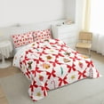 thumbnail image 3 of Homewish Kawaii Red Bow Tie 3 Pieces Queen Comforter Set for Teens Girls Female,Merry Christmas Ultra Soft Bedding Sets,Xmas Festival Bedding Comforter Set,Microfiber Bedroom Decor,Reversible, 3 of 8