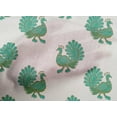 thumbnail image 4 of oneOone Cotton Poplin Fabric Peacock Block Printed Craft Fabric BTY 56 Inch Wide, 4 of 4