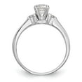 thumbnail image 2 of 14K White Gold Ring Band Engagement Semi Mount center Stone Mounting Round Diamond, 2 of 6