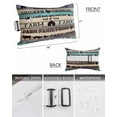 thumbnail image 2 of Farmhouse Outdoor Head Resting Pillows with Insert Barn Cow Pig Chicken Brown Teal Ombre Wood Grain 1 Pack Waterproof Lumbar Pillows with Adjustable Strap for Patio Recliner Beach Chair, 11"x16", 2 of 7