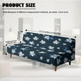 thumbnail image 2 of SCRAWLGOD Floral Print Dark Blue Futon Cover Stretch Armless Futon Sofa Cover with Elastic Bottom Dustproof Soft Washable Thick Sofa Bed Furniture Protector Covers, 2 of 7