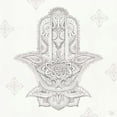 thumbnail image 3 of June, Dina 20x20 Black Modern Framed Museum Art Print Titled - Touch of Hamsa III, 3 of 5