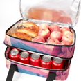 thumbnail image 5 of Alpaca Double Layered Insulated Refrigerated Lunch Bag with Two Compartments and Large Capacity - Hand-Carry Meal Bag 7.1x11.4x16.1 Inches, 5 of 6