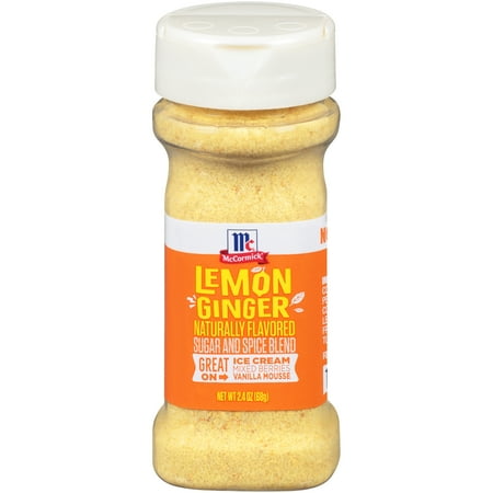 McCormick Lemon Ginger Naturally Flavored Sugar And Spice Blend, 2.4 oz best by oct 25 21021