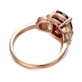 thumbnail image 4 of Yoursfs Vintage Ruby Ring For Women 18k Rose Gold Plated Costume Jewelry Rings Oval Cut Red Birthstone Crystal CZ Hao Rings Gifts (Size 9), 4 of 7