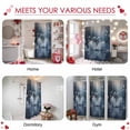 thumbnail image 6 of Valentine's Day Shower Curtain Love Heart Swans Lake Bathroom Curtains with Hooks, Waterproof Fabric Winter White Feather Bath Shower Curtains Set for Bathroom Bathtubs Valentines Decor 72x72 Inch, 6 of 9