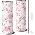 thumbnail image 4 of Cherry Blossom Gifts for Women,Tumbler With Lid And Straw, 20oz Cherry Blossom Stainless Steel Cup,Insulated Water Bottle Coffee Wine Tea Travel Mug Pink Tumbler, 4 of 6