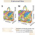 thumbnail image 2 of FORMRS Womens Corduroy Tote Bag Crossbody Shoulder Handbag with Pocket, Vibrant Dinosaur, 2 of 7