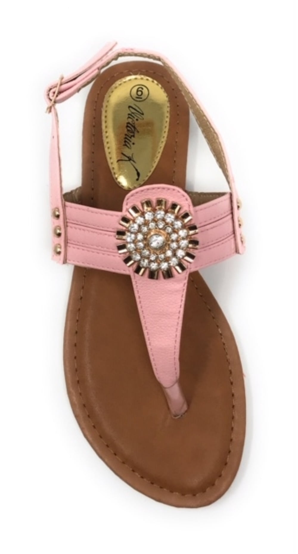 Victoria K Women's Gold Medallion Sandals