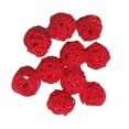 thumbnail image 4 of of 10 Pieces Large Wicker Rattan Balls - Decorative Balls for Bowls, red, 4 of 6