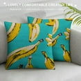thumbnail image 3 of ONETECH Banana Pillow Covers,Decorative Throw Pillow Banana Fruit Pattern Sketch Style Pillow Cases  Outdoor Indoor Square Cushion Covers for Home Sofa Couch Blue Yellow, 3 of 5