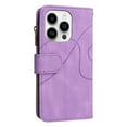 thumbnail image 4 of Allytech Flip Wallet Case for iPhone 15 Pro Max, Vintage PU Leather Folio Stand Shockproof Zipper Pocket 9 Cards Slots Protective Wallet Case Cover for Apple iPhone 15 Pro Max 6.7" - Purple, 4 of 13
