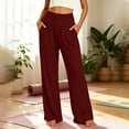 thumbnail image 5 of Jovrlynd Yoga Pants Women Wide Leg High Waisted Soft Stretch Workout Pants with Pockets Full Length Lounge Pants, S-3XL, 5 of 9