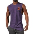 thumbnail image 2 of WREESH Men's Tank Tops Casual Fashion Pullover Round Neck Sports Tank Sleeveless Tops Purple, 2 of 5