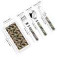thumbnail image 2 of Cauagu Camouflage Rabbit Print 3-Pieces Toddler Cutlery Set , Kids Silverware Set with Spoons Forks & Knife Stainless Steel Utensils for Kids Dishwasher Safe, 2 of 8