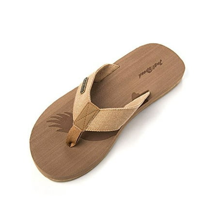 Classic Mens Sandals Just Speed Mens Eagle Patriot Flip-Flops Slide on Sandals Classic Cool Casual Dressy Fashion Everyday (10, Beige) ()