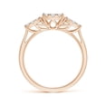 thumbnail image 2 of ANGARA Lab Grown Cushion Frame Diamond Three Stone Ring for Women in 14K Rose Gold (Size-3.5mm| Color-F-G| Clarity-VS) | April Birthstone, Anniversary, Jewelry Gift for Women | Lab-Grown Diamond Ring, 2 of 6