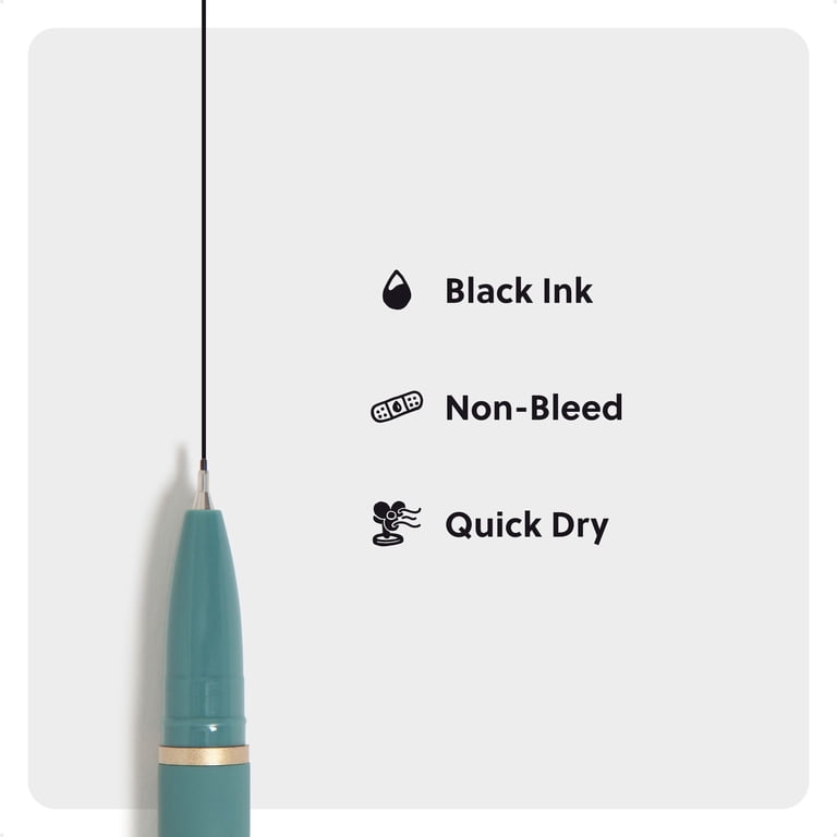 U Brands Catalina Felt Tip Pens, Black, 3 Count photo 4