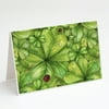 Carolines Treasures BB5754GCA7P Shamrocks and Lady bugs Greeting Cards and Envelopes Pack of 8, 7 x 5, multicolor