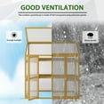 thumbnail image 7 of Tcbosik Outdoor Wooden Greenhouse, Cold Frame Greenhouse, Flower Planter Shelf with Flip-Top Roof, Mini Greenhouse Cabinet for Garden Patio Backyard, Brown, 7 of 7