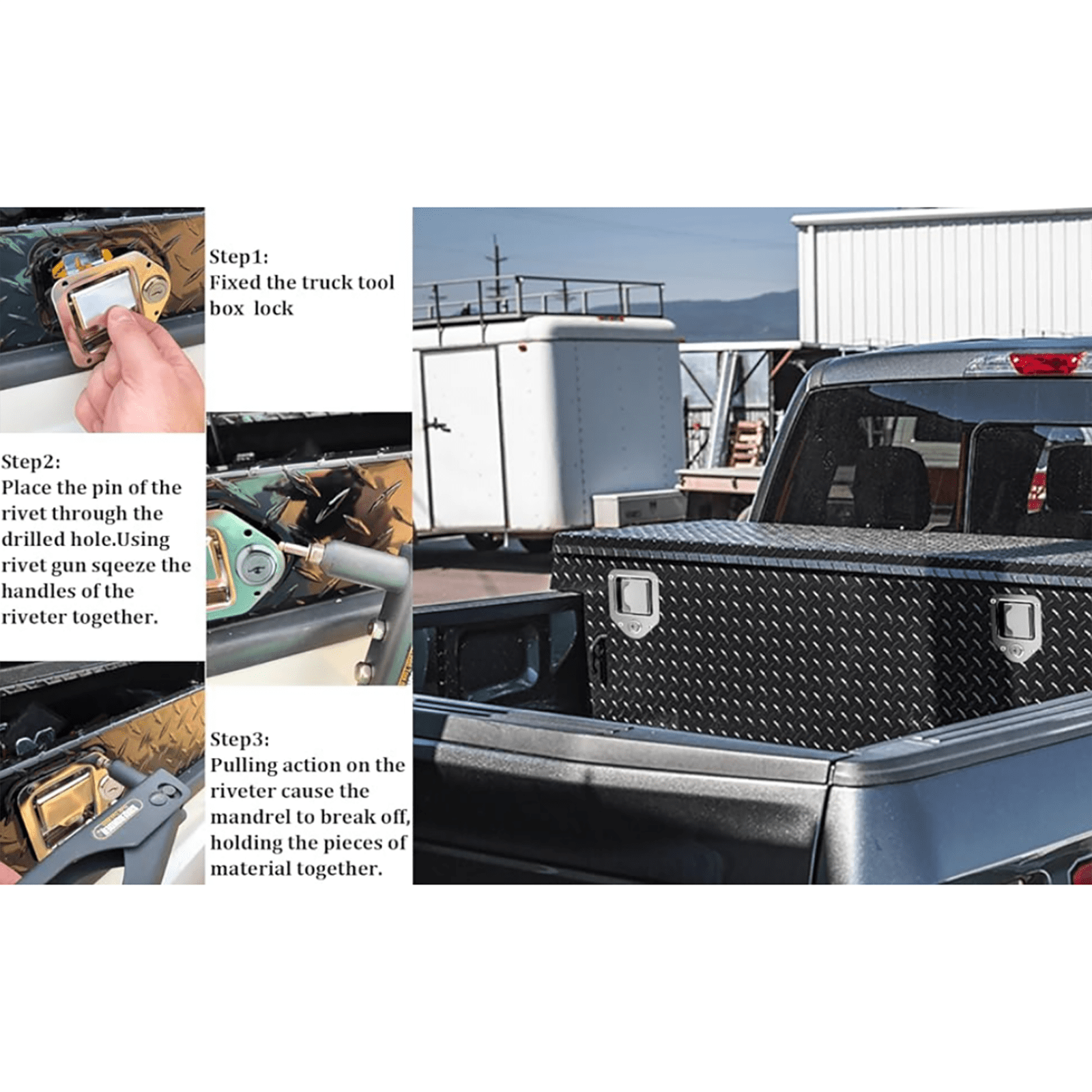 Heavy Duty Stainless Steel Truck Tool Box Lock Easy Installation, Wide Applications