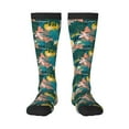thumbnail image 2 of Lsque Hawaiian Style Printed Crew Socks Men's Women's LightWeight Thin Casual Calf Socks ,Knee High Socks,Cotton Socks, 2 of 9