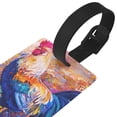 thumbnail image 3 of Hirioo Rooster Oil Painting for Luggage ID Tag with Adjustable Strap Travel Baggage Bag Tags Suitcase Identify Labels for Women Men, 3 of 7