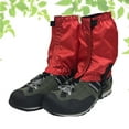 thumbnail image 2 of Raindrops Waterproof Breathable Outdoor Gaiters for Hiking with Adjustable Elastic Band and Snap Hook Red Oxford Cloth, 2 of 8