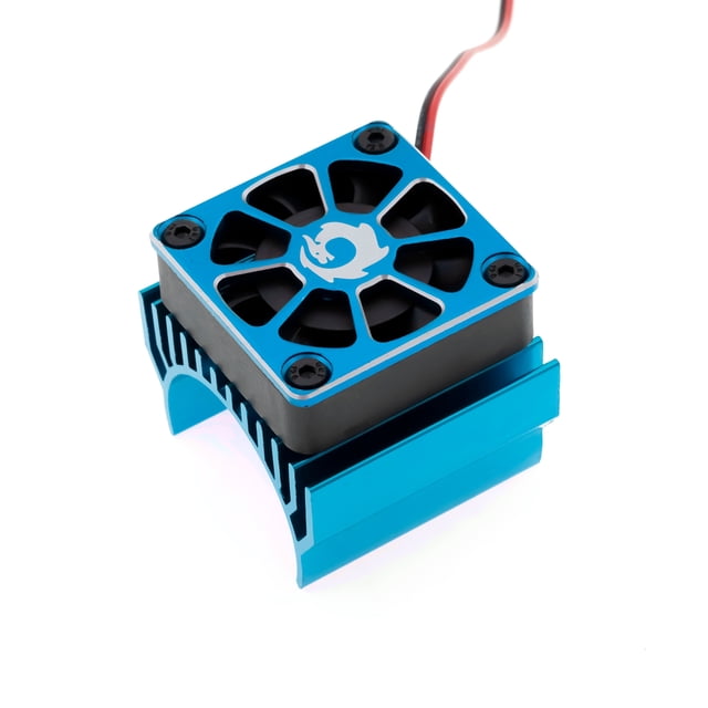 Riwcyla Remote Control Motor Cooling Fan Remote Control Car 540 550 Motor Radiator Replacement for ,4 G63 1/10 Remote Control Crawler Car (Sky Blue)
