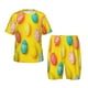 thumbnail image 1 of Fotbe Easter eggs (2) Pijama Estampada de 2 Piezas para Niños – Ropa de Dormir de Manga Corta Cómoda para Niños y Niñas, Camiseta y Shorts de Algodón-Large, 1 of 6