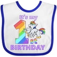 thumbnail image 3 of Inktastic It's My 1st Birthday Unicorn Boys or Girls Baby Bib, 3 of 4