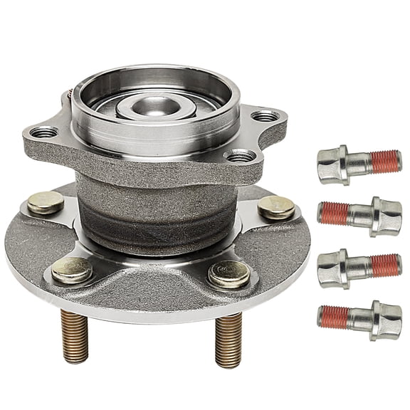 Detroit Axle - FWD 5-Lug Complete Rear Driver OR Passenger Side Wheel Bearing Hub Assembly 512376 Replacement for 2008 2009 Mitsubishi Lancer (Models w/o Rear ABS)