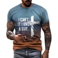 thumbnail image 3 of TrendOFT Mens Graphic Tees Jesus Religious Graphic Print Short Sleeve Crew Neck Loose Casual Fashion Men's T-Shirts Light Blue L, 3 of 5