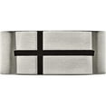 thumbnail image 4 of Titanium 10mm Black Enamel Cross Brushed Band (Size 8.5) Made In China tb249-8.5, 4 of 5