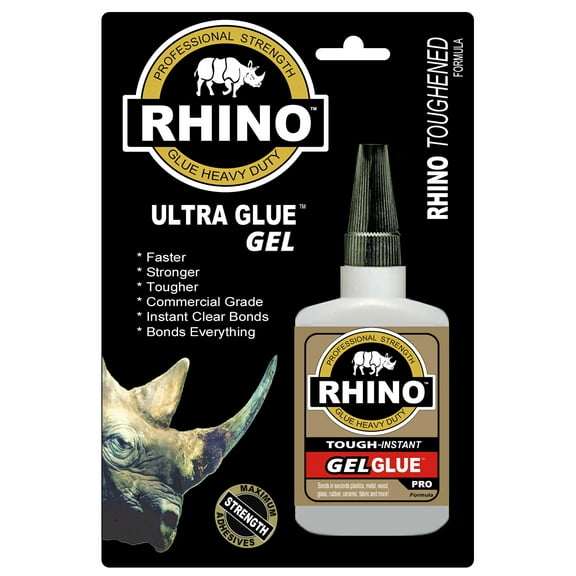 Rhino Glue Gel, Heavy Duty 40 Gram Clear